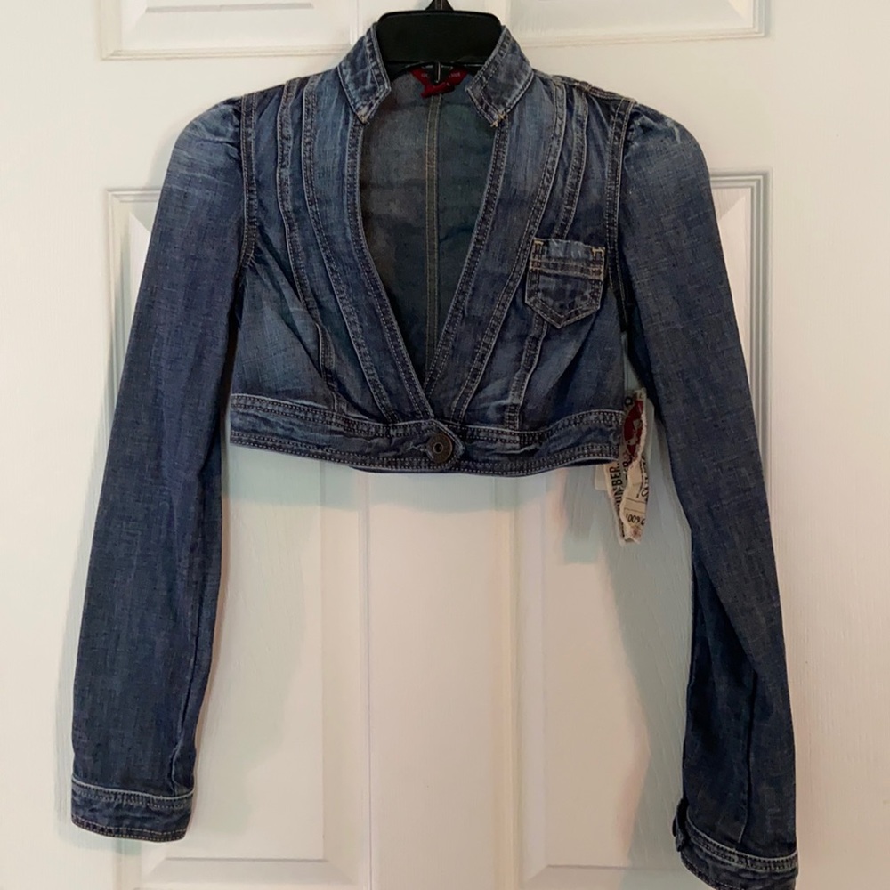 NWT, Guess Jeans, Crop Jean Jacket, XS